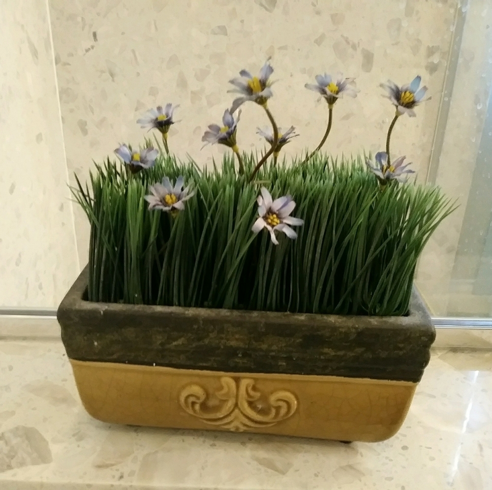 Home decor floral grass arrangement